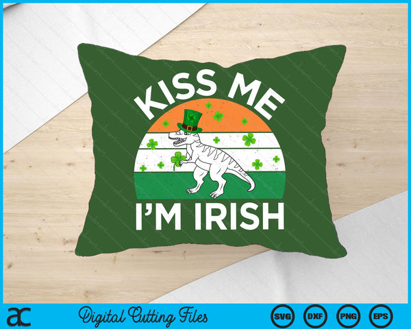 Kiss Me Im Irish St Patricks Day Funny Kid Boy Toddler SVG PNG Digital Cutting Files