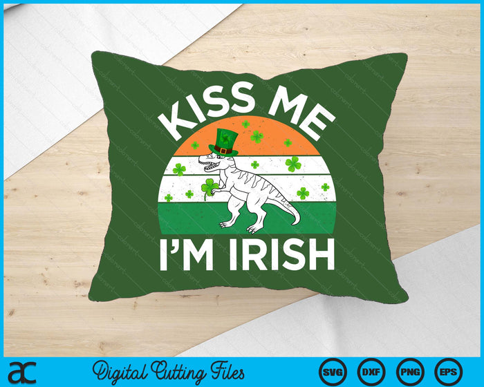 Kiss Me Im Irish St Patricks Day Funny Kid Boy Toddler SVG PNG Digital Cutting Files