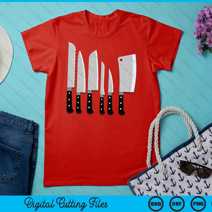 Knife Kit Kitchen Tools Gadget Tee SVG PNG Digital Printable Files