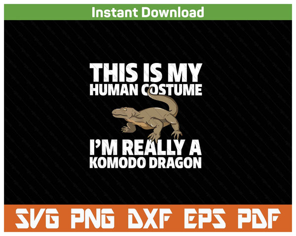 Komodo Dragon Halloween Costume SVG PNG Cutting Files