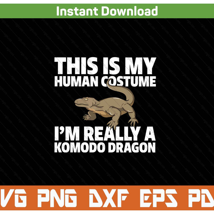 Komodo dragon Halloween costume SVG PNG cut file for Cricut