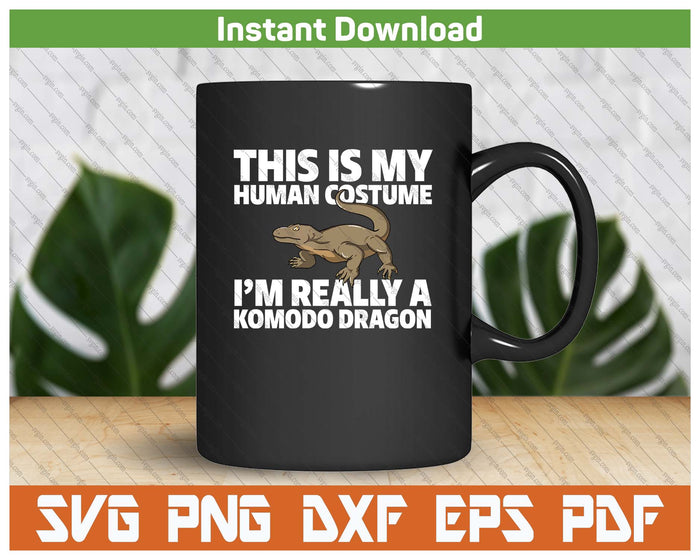 Komodo Dragon Halloween Costume SVG PNG Cutting Files