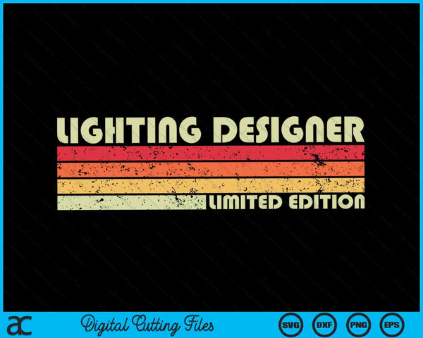 Lighting Designer Job Title Profession Birthday Worker SVG PNG Digital Cutting Files