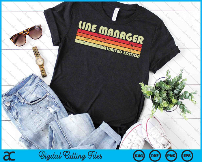 LINE MANAGER Funny Job Title Profession Birthday Worker SVG PNG Cutting Printable Files