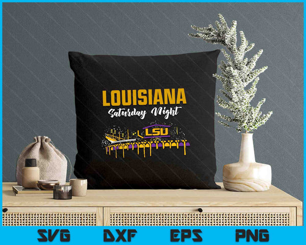 LSU Tigers Color Drop Louisiana Saturday Night SVG PNG Digital Cutting Files