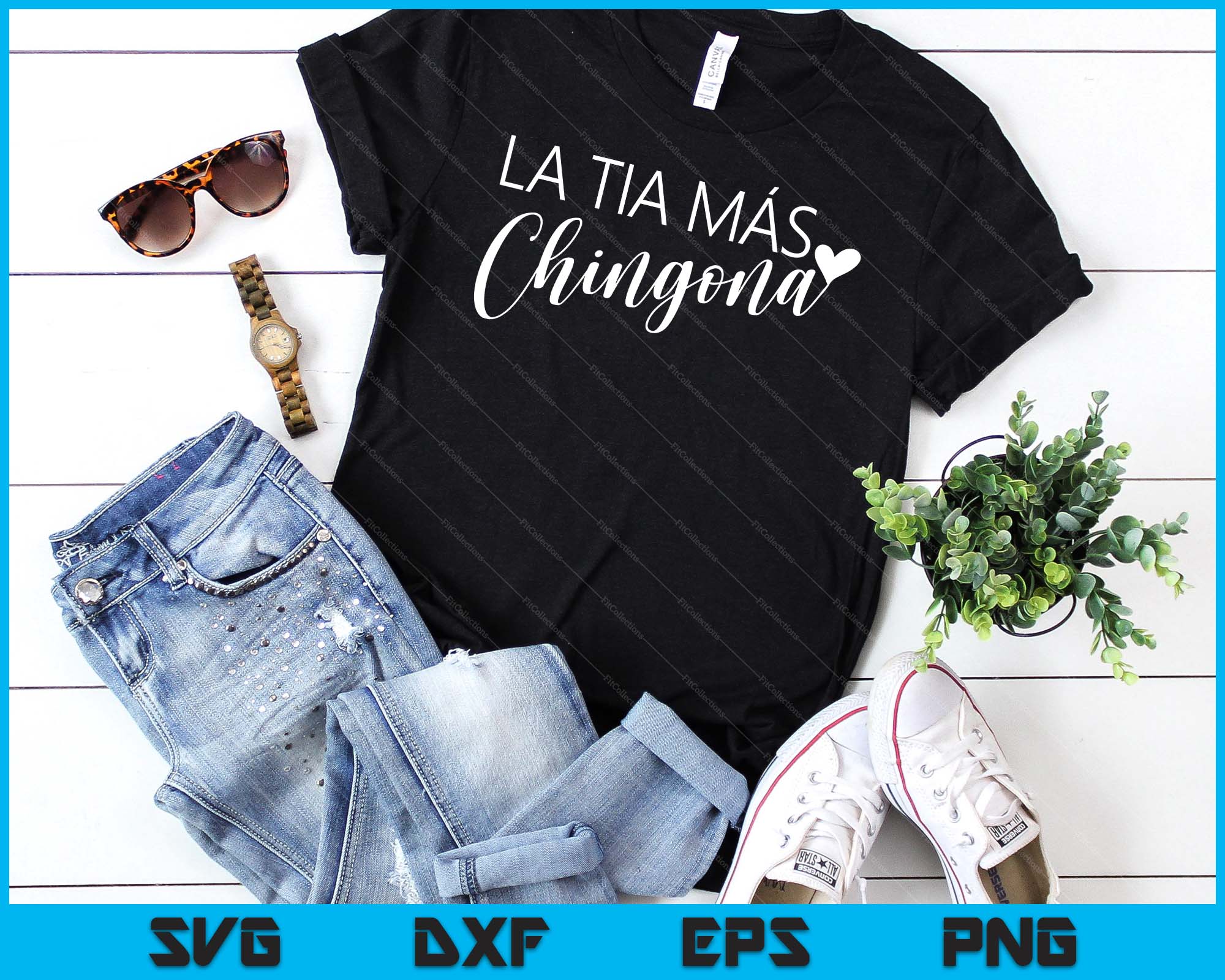 La Tia Mas Chingona Aunt Heart SVG PNG Digital Cutting Files –  creativeusarts