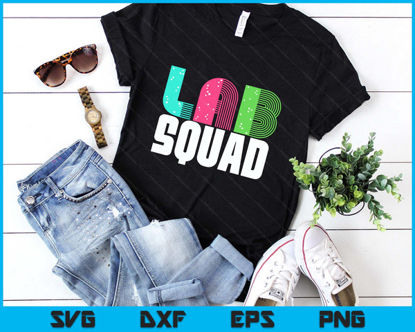 Lab Squad Lab Tech Laboratory Assistant SVG PNG Digital Printable Files