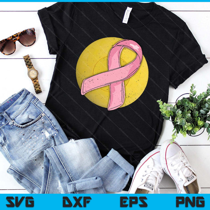 Lacrosse Ball Pink Ribbon Breast Cancer Awareness Sport Lover SVG PNG Digital Printable Files