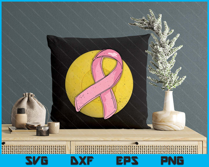 Lacrosse Ball Pink Ribbon Breast Cancer Awareness Sport Lover SVG PNG Digital Printable Files