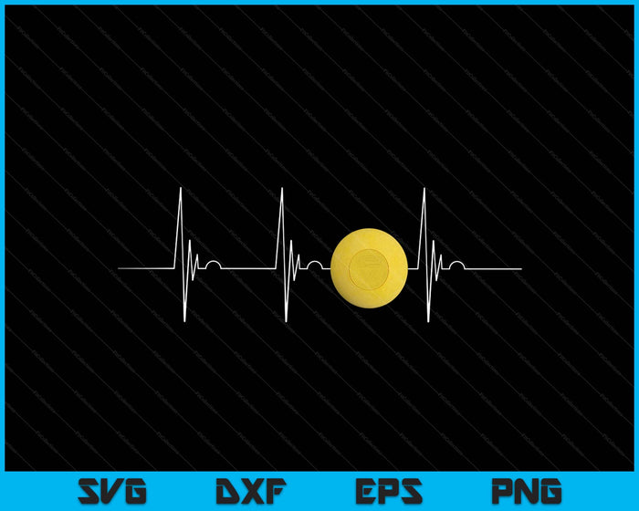 Lacrosse Ball Player Heartbeat EKG Pulse Whiffle Ball Game SVG PNG Digital Printable Files