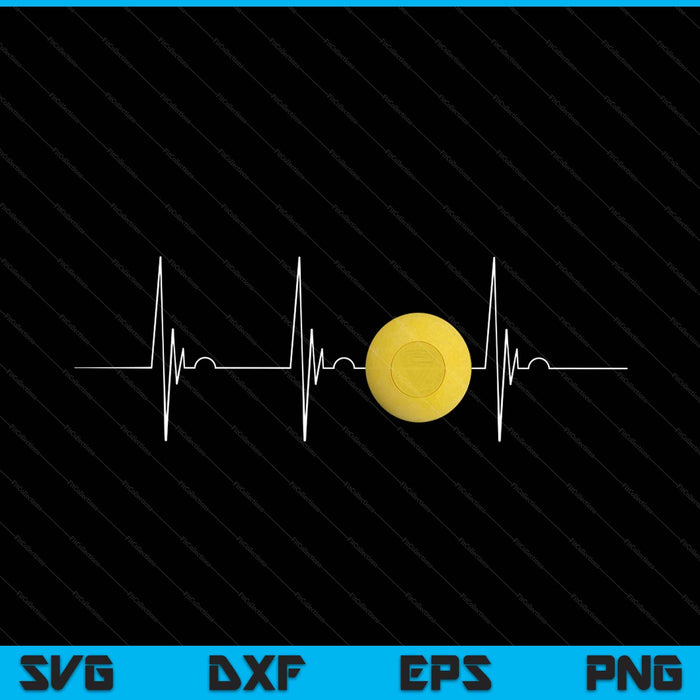 Lacrosse ball player heartbeat EKG pulse whiffle ball game SVG cut file
