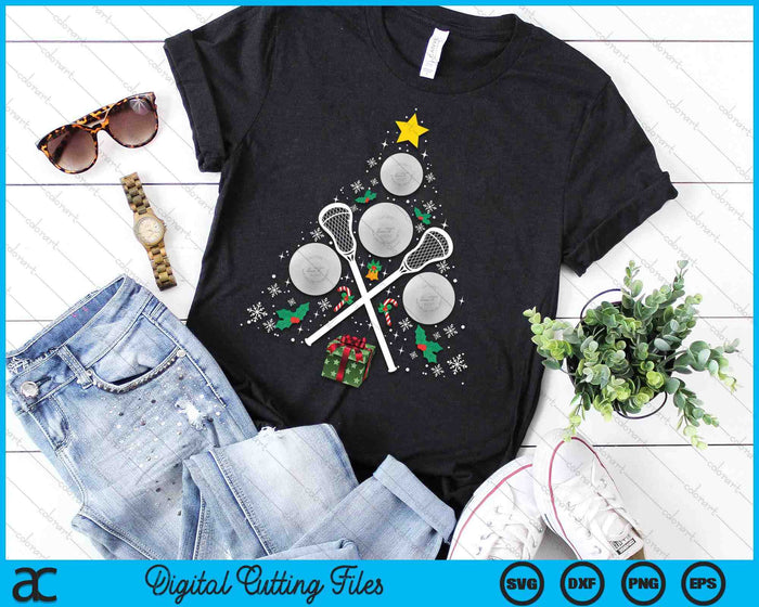 Lacrosse Equipment Christmas Tree Christmas  Lacrosse Ball SVG PNG Digital Cutting Files