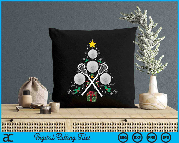 Lacrosse Equipment Christmas Tree Christmas  Lacrosse Ball SVG PNG Digital Cutting Files