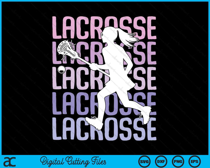 Lacrosse Girls Women Kids Youth Girl SVG PNG Digital Printable Files