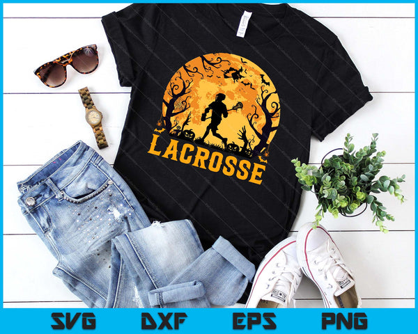 Lacrosse Player Halloween Spooky SVG PNG Digital Cutting Files