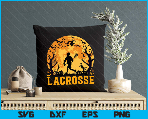 Lacrosse Player Halloween Spooky SVG PNG Digital Cutting Files