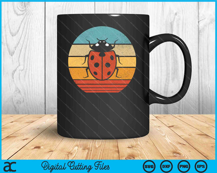 Ladybug Retro Vintage 60s 70s Sunset Bug Insecto SVG PNG Archivos de corte digital