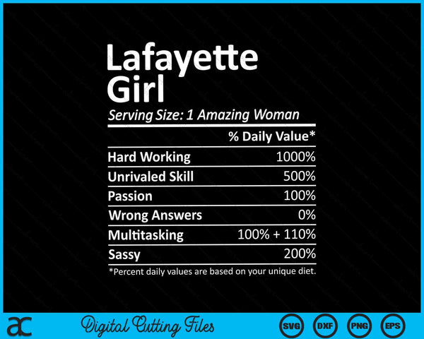 Lafayette girl la Louisiana city home roots SVG cut file
