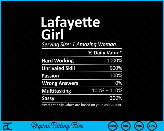 Lafayette Girl LA Louisiana Funny City Home Roots SVG PNG Archivos de corte digitales