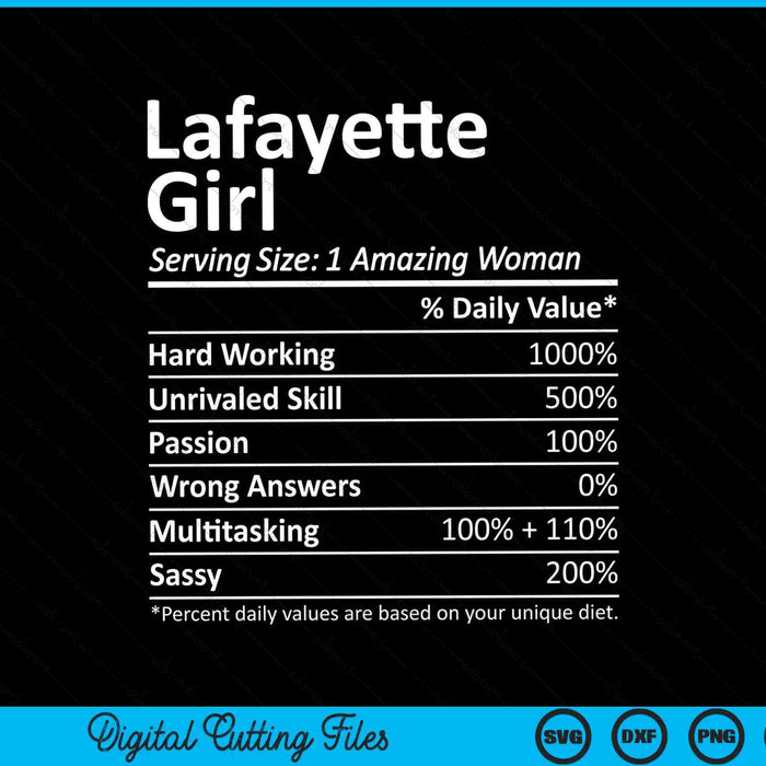 Lafayette girl la Louisiana city home roots SVG cut file