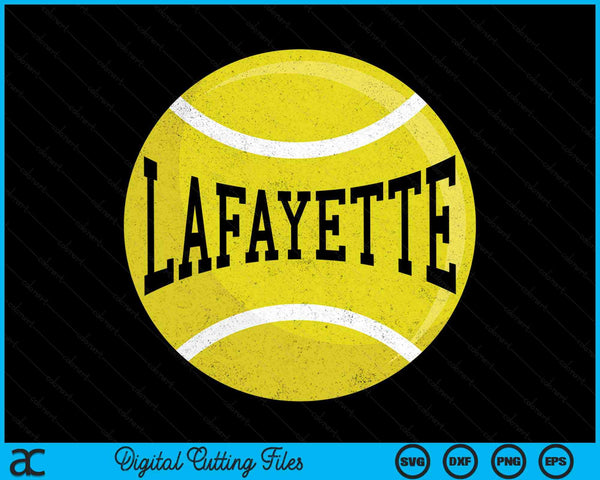 Lafayette Tennis Fan SVG PNG Digital Cutting Files