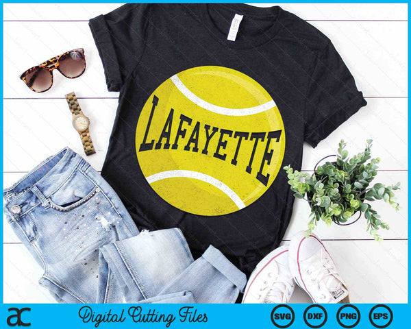 Lafayette Tennis Fan SVG PNG Digital Cutting Files
