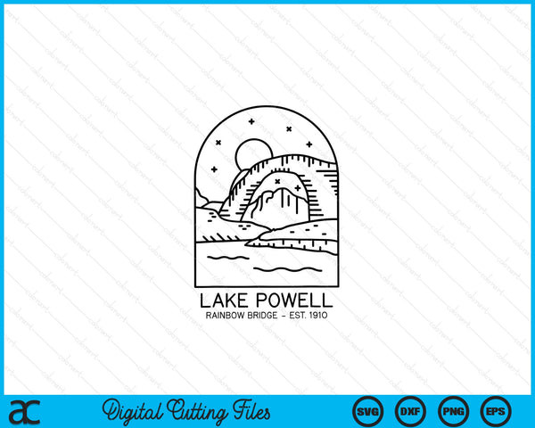 Lake Powell Reservoir 1963 Rainbow Bridge 1910 Utah Arizona SVG PNG Digital Printable Files
