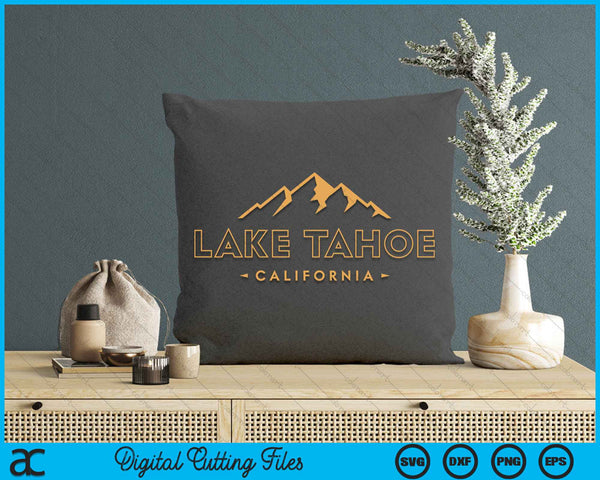 Lake Tahoe California Retro Mountain SVG PNG Digital Cutting File