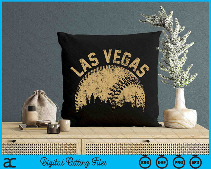 Las Vegas Baseball Skyline Player Coach Fan SVG PNG Digital Printable Files