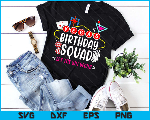 Las Vegas Birthday Vegas Girls Trip Vegas Birthday Squad SVG PNG Digital Printable Files