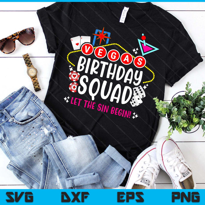 Las Vegas Birthday Vegas Girls Trip Vegas Birthday Squad SVG PNG Digital Printable Files