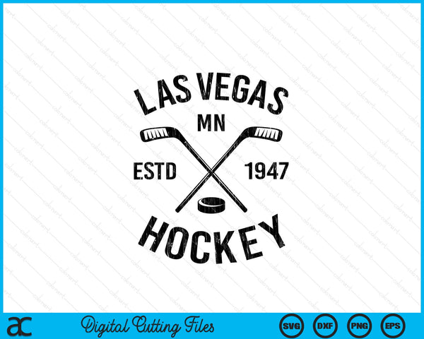 Las Vegas Minnesota Ice Hockey Sticks Vintage Gift SVG PNG Digital Cutting Files