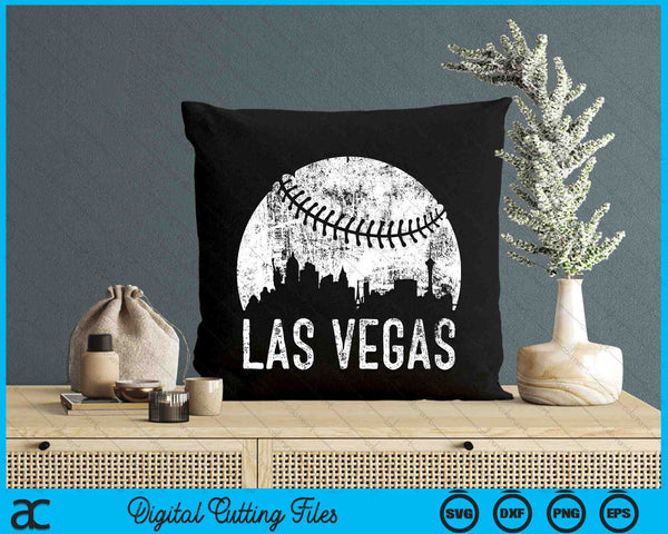 Las Vegas Skyline Las Vintage Vegas Baseball SVG PNG Digital Cutting Files