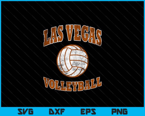 Las Vegas Volleyball Vintage Distressed SVG PNG Digital Cutting Files