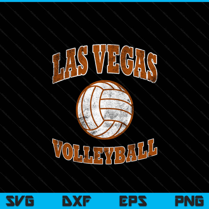 Las Vegas volleyball vintage distressed SVG cut file