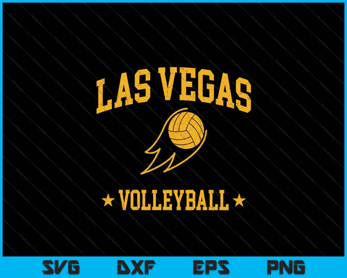 Las Vegas Volleyball Vintage Gameday Retro Volleyball Lover SVG PNG Digital Printable Files