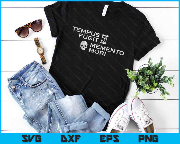 Latin Phrase - Tempus Fugit Memento Mori SVG PNG Digital Printable Files