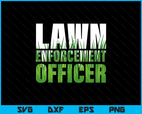 Lawn enforcement officer grass cutting mowing landscape SVG cut file