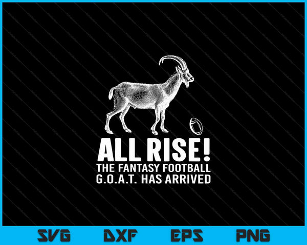 League champion fantasy football all rise GOAT SVG cut file