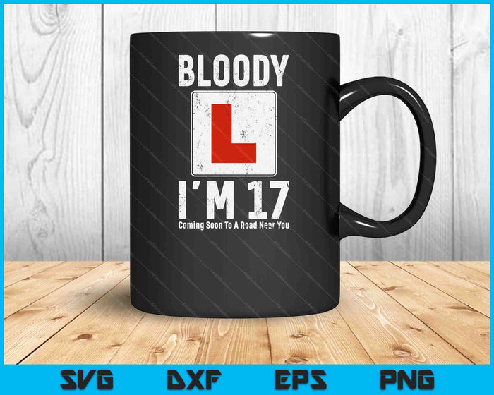 Learner Driver 17th Birthday Im 17 Today Driving Lessons SVG PNG Digital Cutting Files