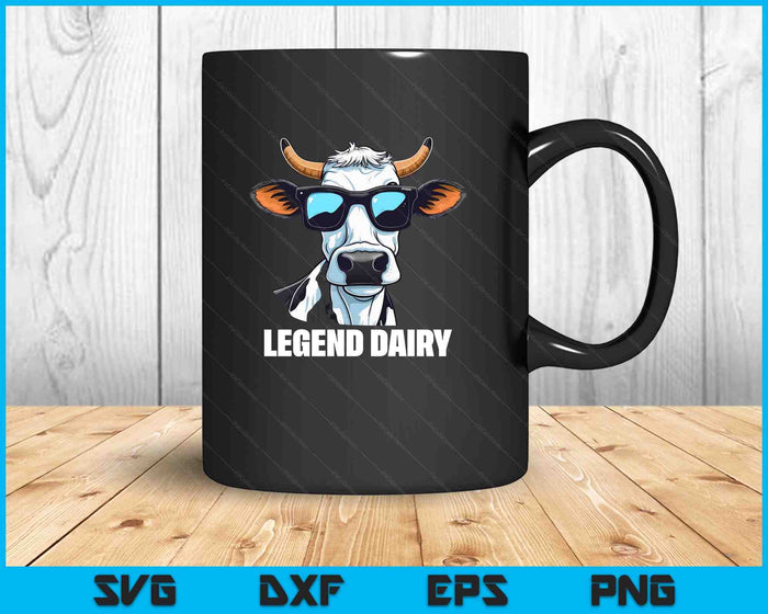 Legend Dairy Funny Farmer Cow Farmer Pun Graphic SVG PNG Digital Printable Files