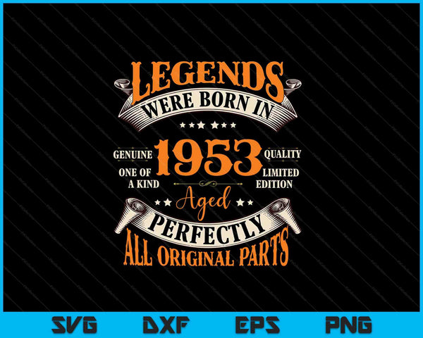 Las leyendas nacieron en 1953 envejecidas perfectamente todas las piezas originales SVG PNG cortando archivos imprimibles