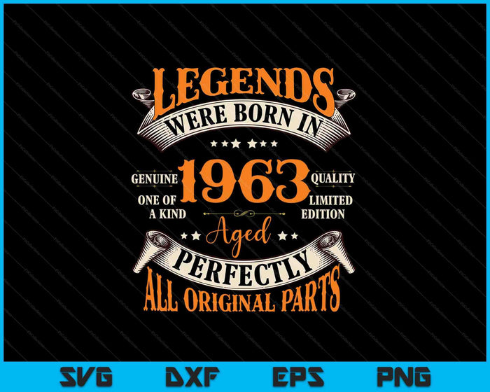 Legenden zijn geboren in 1963, perfect ouder dan SVG PNG, afdrukbare bestanden snijden