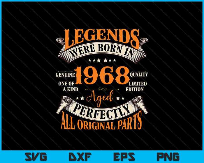 Legenden zijn geboren in 1968, perfect ouder dan SVG PNG, afdrukbare bestanden snijden
