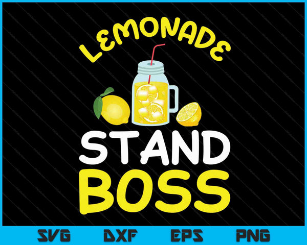 Lemonade stand boss lemon juice SVG PNG cut file for Cricut