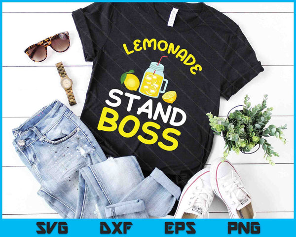 Lemonade Stand Boss Lemon Juice SVG PNG Digital Cutting Files