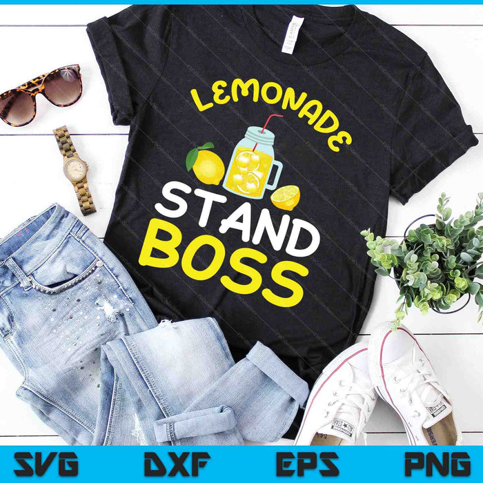 Lemonade Stand Boss Lemon Juice SVG PNG Digital Cutting Files