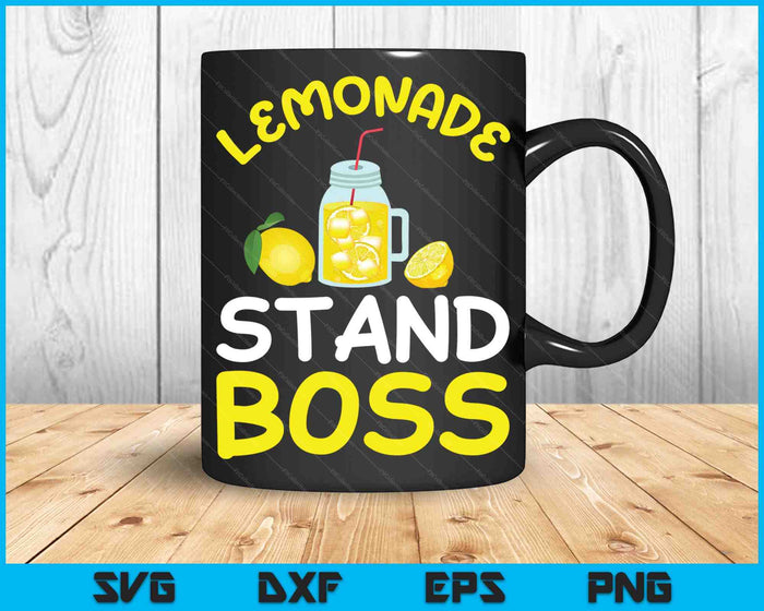 Lemonade Stand Boss Lemon Juice SVG PNG Digital Cutting Files