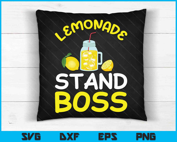 Lemonade Stand Boss Lemon Juice SVG PNG Digital Cutting Files