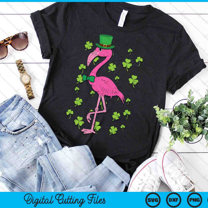 Leprechaun Flamingo Shamrock St Patricks Day Animal SVG PNG Digital Printable Files